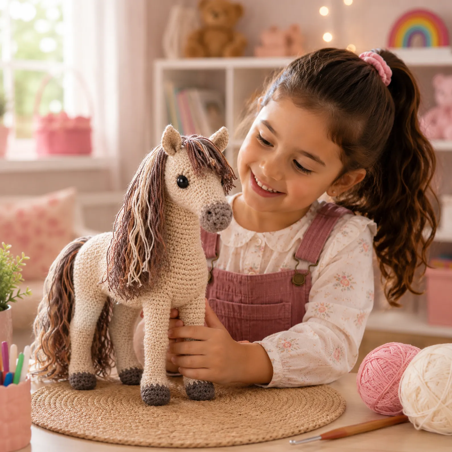 Crochet Horse Amigurumi Pattern (Free)- A Realistic Standing Pony With Long Mane, Fluffy Tail, and Cute Sock Hooves 2_result