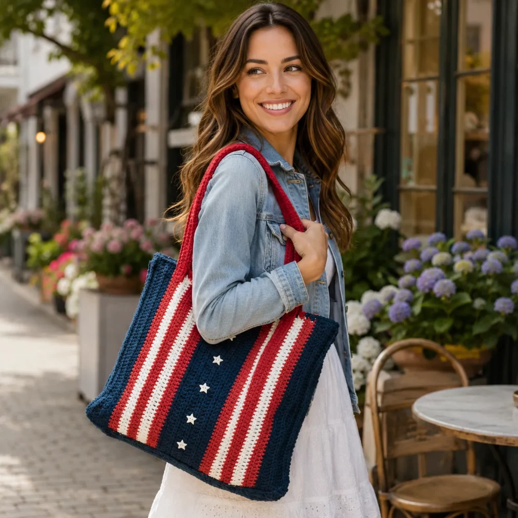 Patriotic Crochet Tote Bag Pattern – A Stylish and Spacious DIY Bag for Summer Adventures 2_result