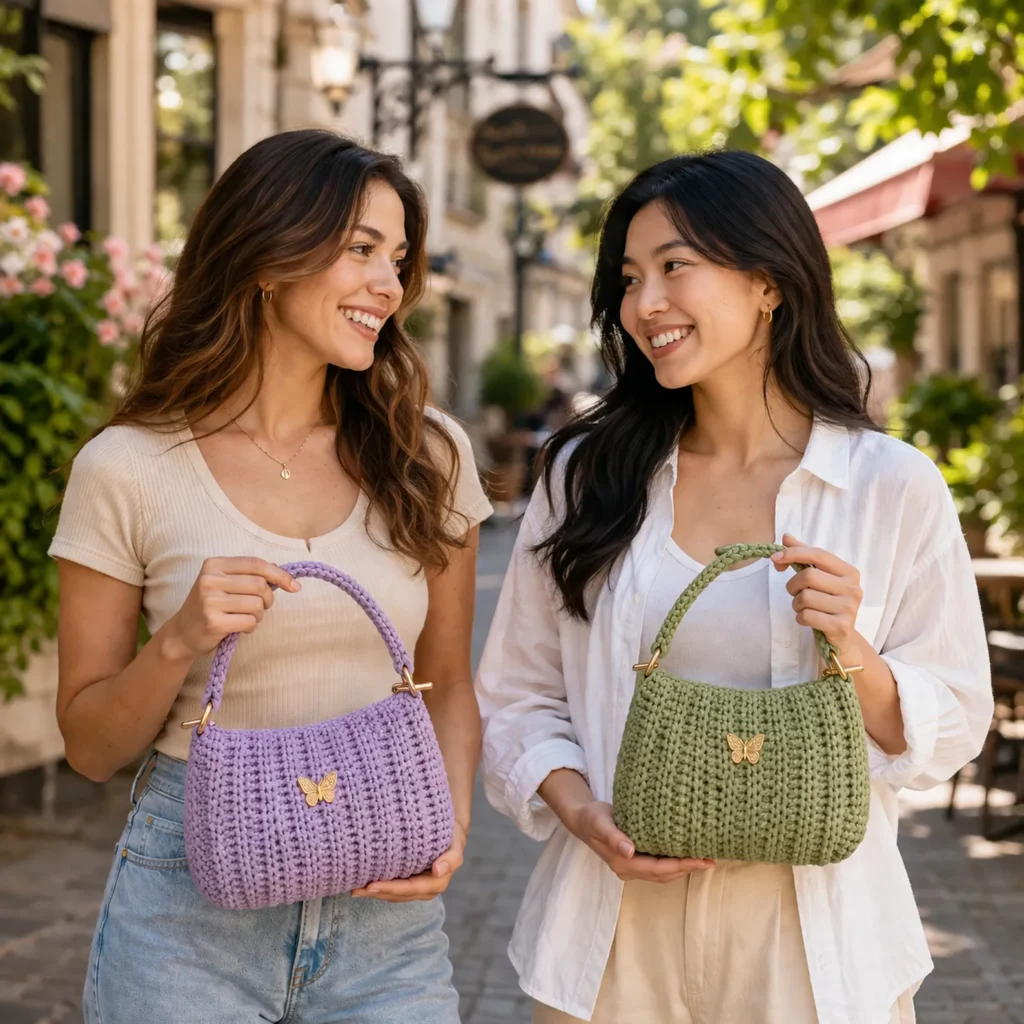 Mini Ribbed Crochet Handbag Pattern2