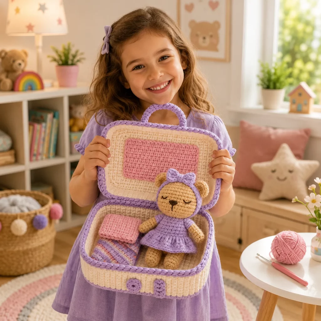 Bear Doll & Suitcase Set Crochet Pattern 2_result