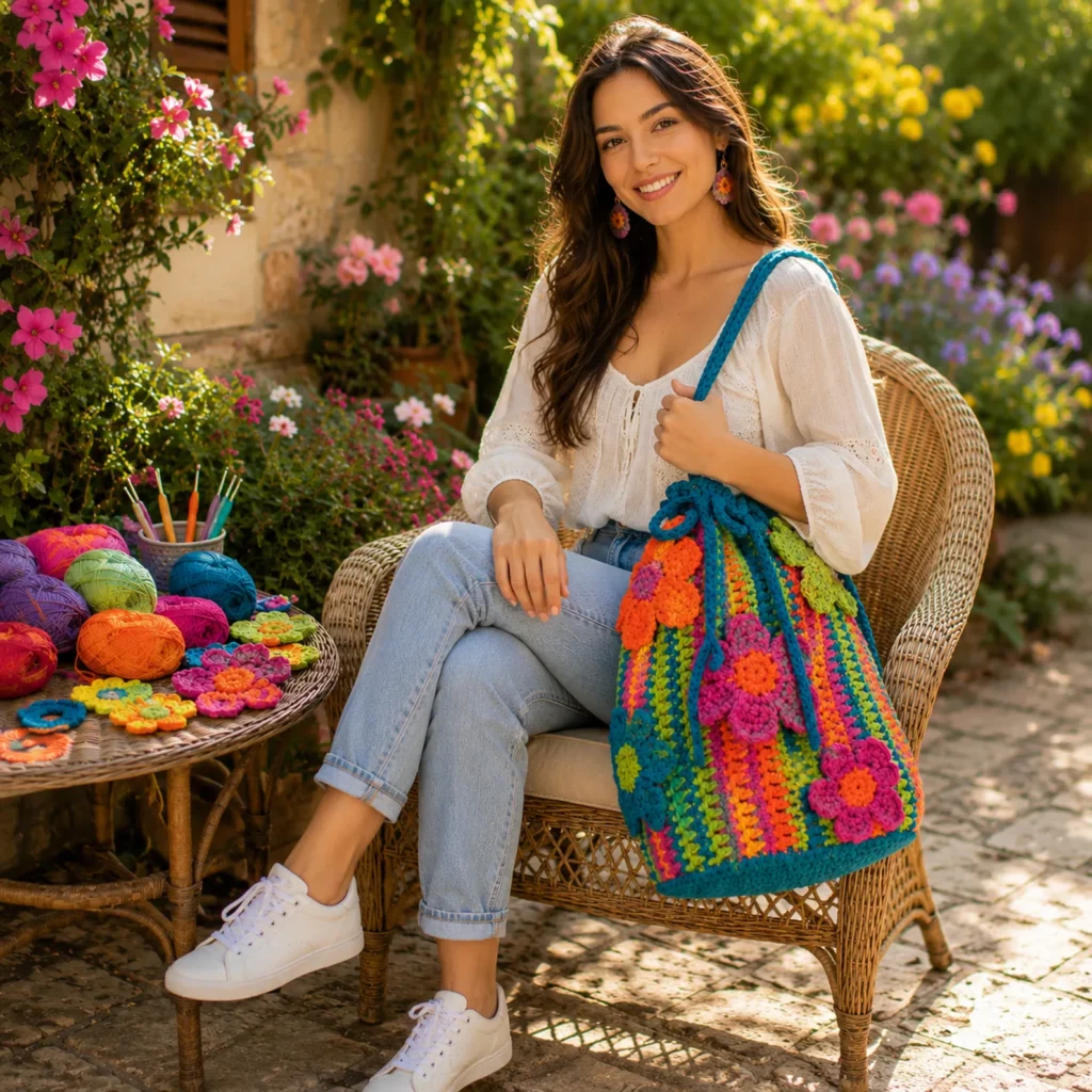 Colorful Floral Crochet Drawstring Bag Pattern – A Fun and Easy Summer Crochet Project 2_result