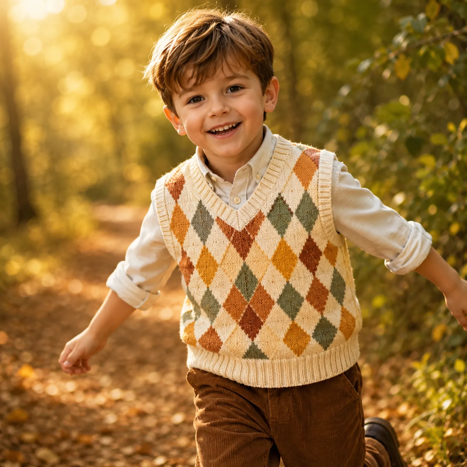 Classic Argyle Crochet Sweater Vest Pattern (Free)- A Timeless, Kid-Friendly V-Neck Vest With Easy Diamond Colorwork_result