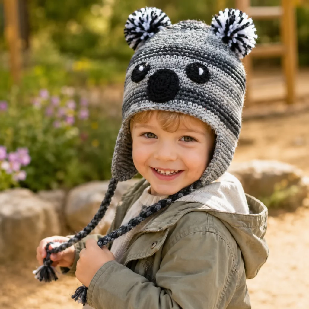 Adorable Koala Earflap Hat Crochet Pattern- A Fun and Cozy DIY Project for Kids 2_result