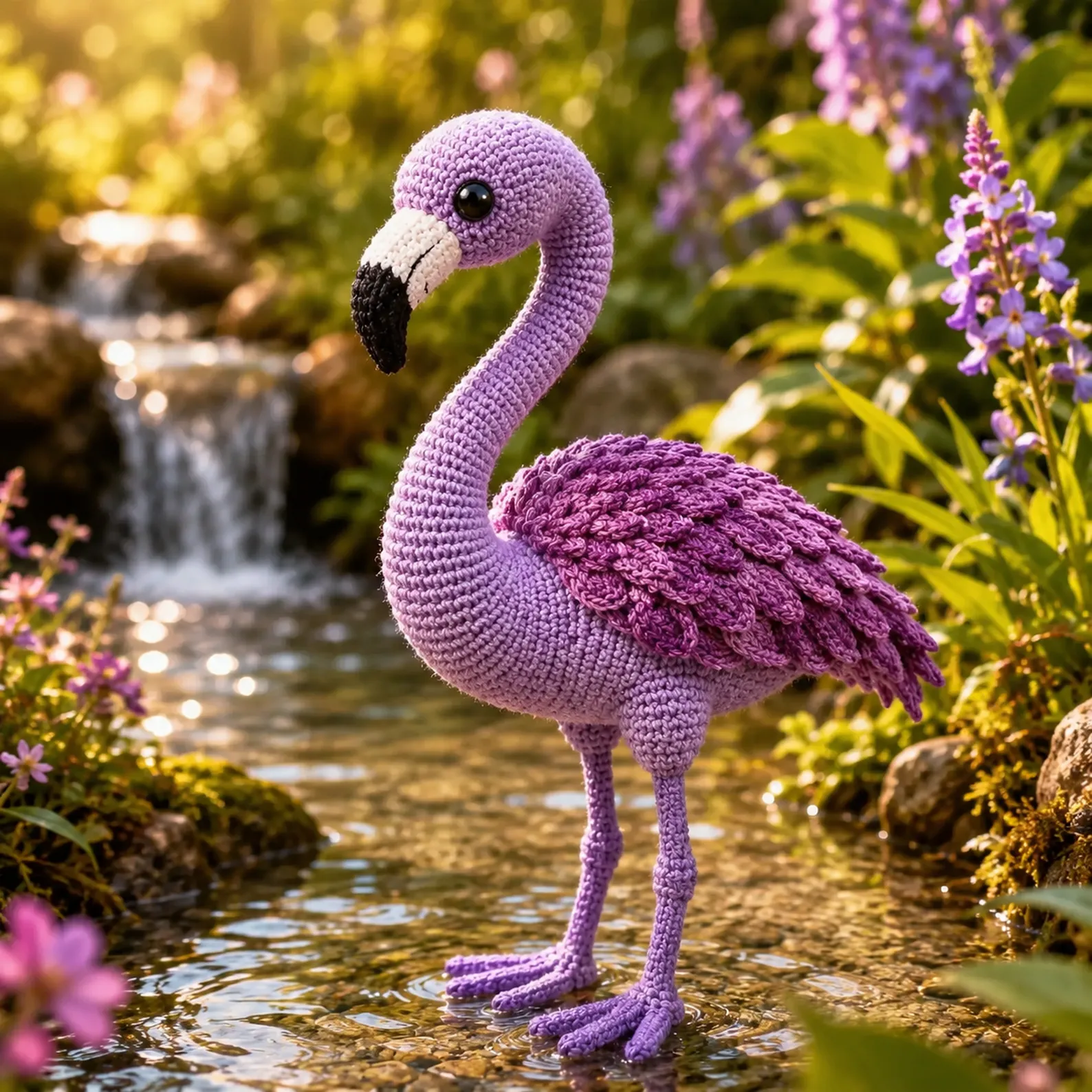 Flamingo Amigurumi Crochet Pattern (Free): A Cute Long-Leg Bird Plush With Feather Wings and a Curved Beak