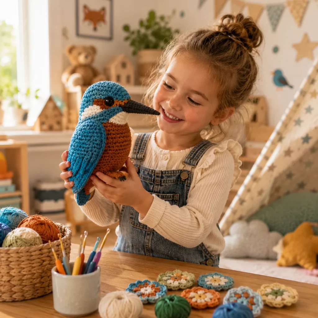 Crochet Kingfisher Amigurumi Crochet Pattern With Long Beak and Bright Color Blocks 3_result