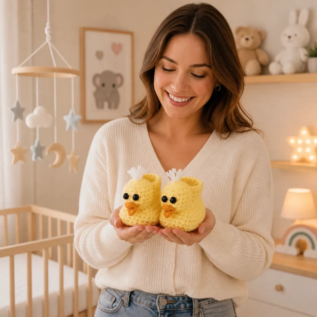 Chick Baby Booties Crochet Pattern 2