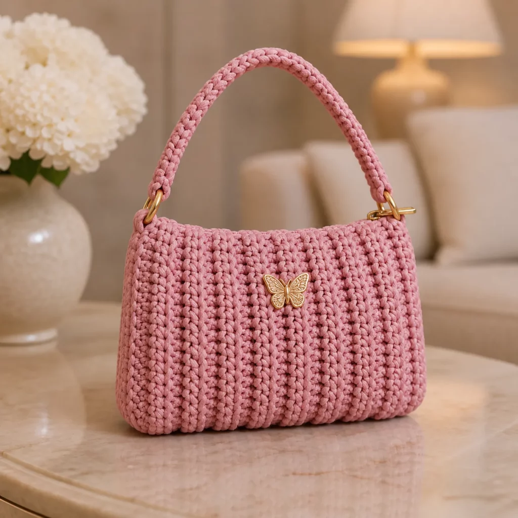 Mini Ribbed Crochet Handbag Pattern