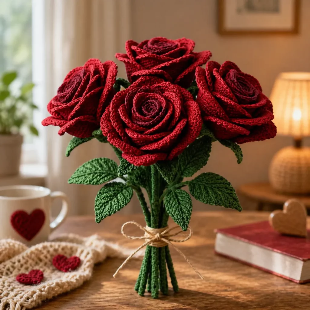 Realistic Crochet Rose Pattern 1