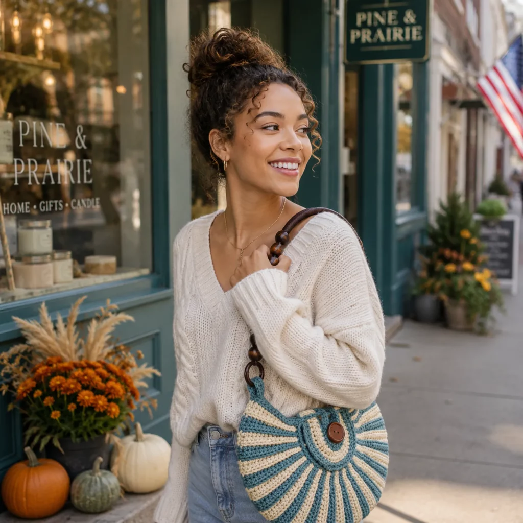 Round Sunburst Crochet Handbag Pattern (Free)- A Stylish Retro Boho Bag for Everyday Use_result