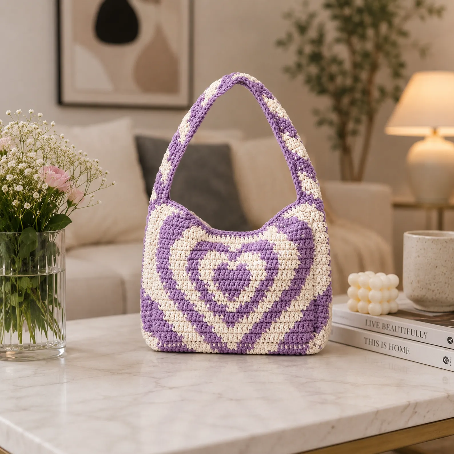 Cozy Heart Crochet Pattern for a Modern Hobo Bag_result