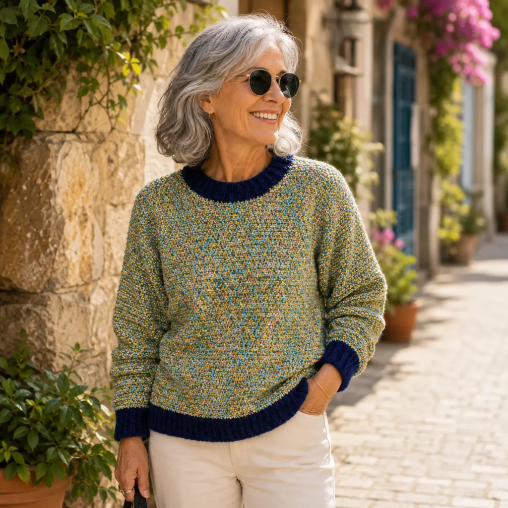 Cozy Speckled Crochet Pattern for a Women's Oversized Sweater_result