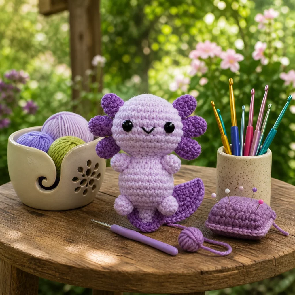 Cute Axolotl Amigurumi Crochet Pattern 1