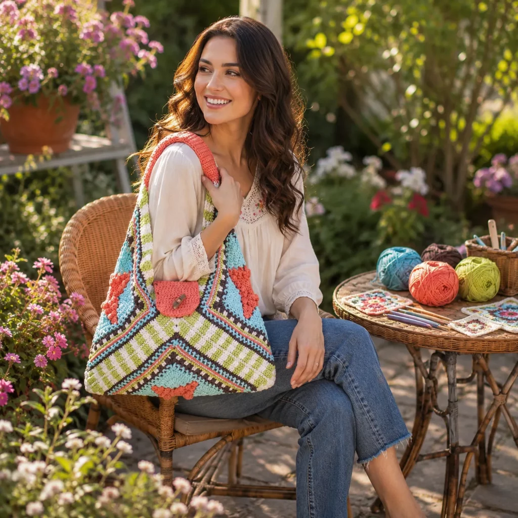 Beautiful Patchwork Crochet Shoulder Bag Pattern You'll Love to Make &_result