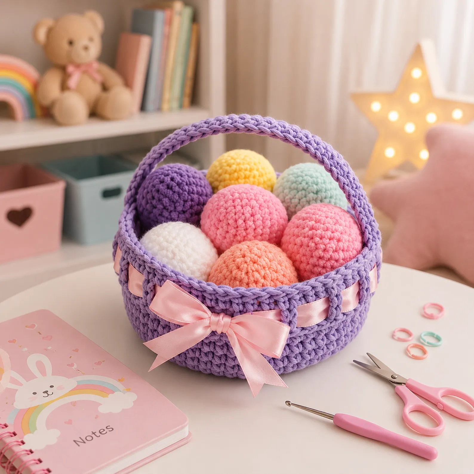 Crochet Easter Egg Basket Crochet Pattern_result
