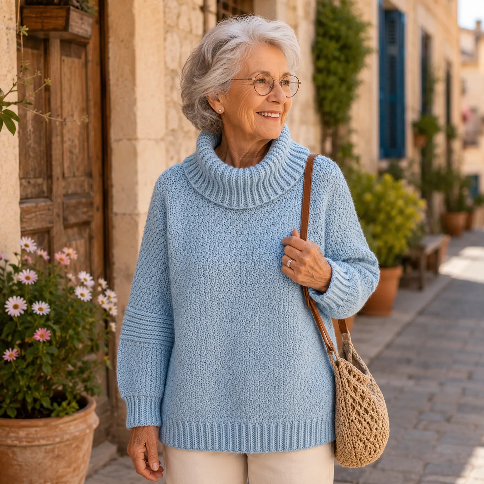 Cozy Turtleneck Crochet Pattern for a Women's Oversized Sweater_result