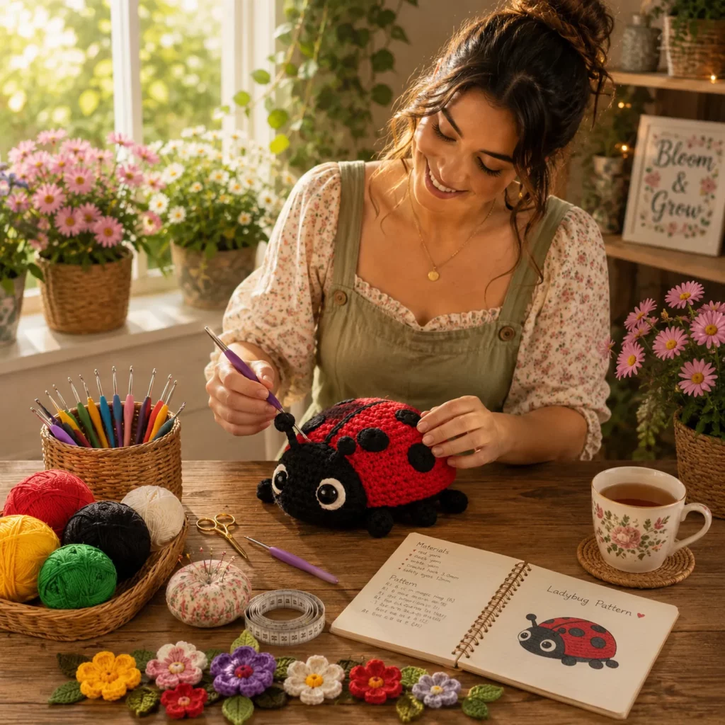 Crochet Ladybug Amigurumi Crochet Pattern With Big Eyes, Spotted Shell, and Cute Antennae 1_result