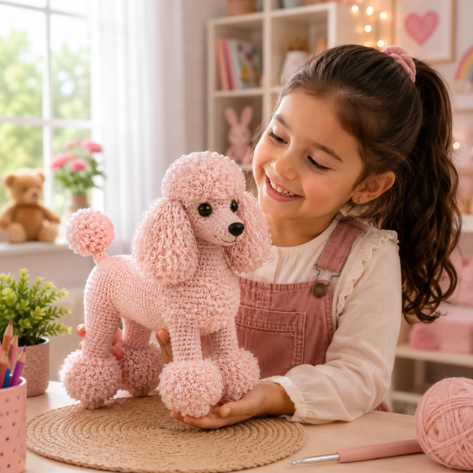 Crochet Poodle Amigurumi Pattern (Free)- A Fluffy Toy Poodle With Curly Ears, Pom-Pom Tail, and Cute Puppy Face_result