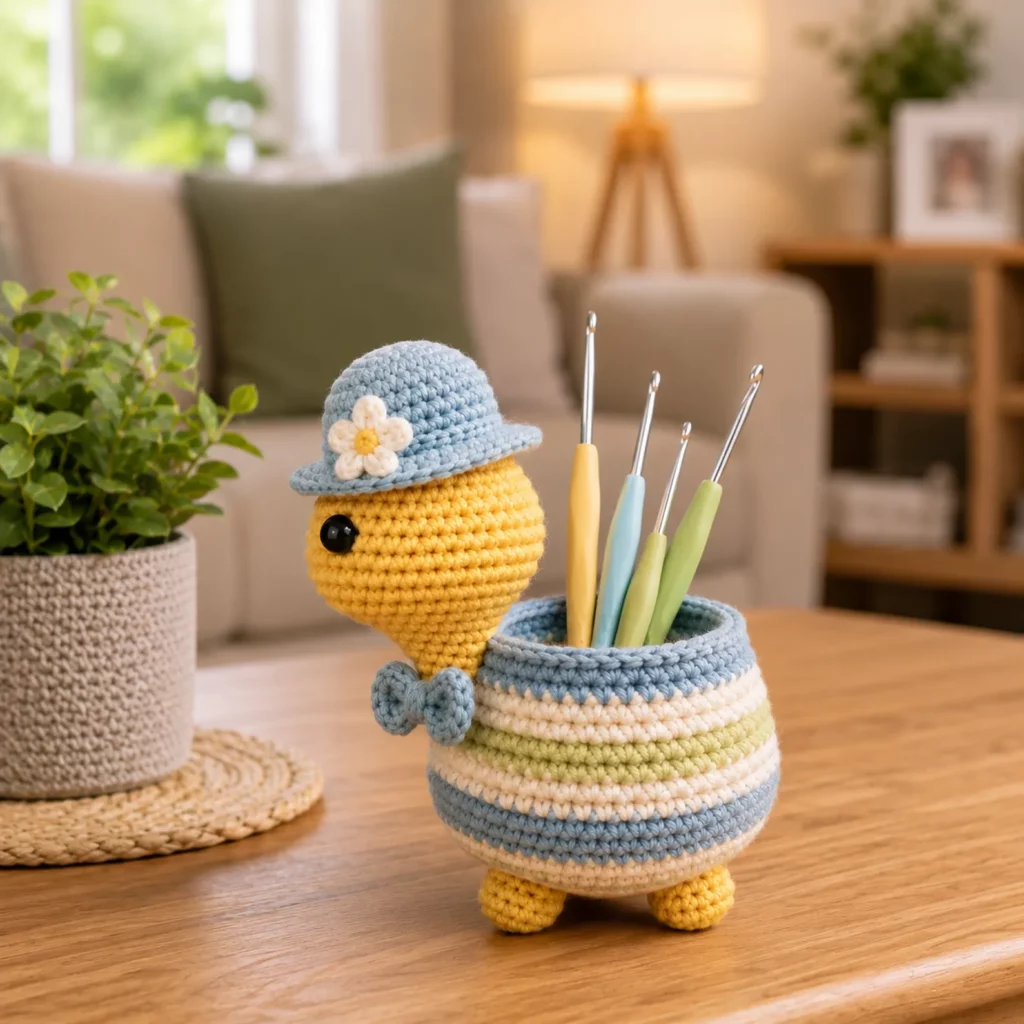 Crochet Turtle Hook Holder Pattern 2