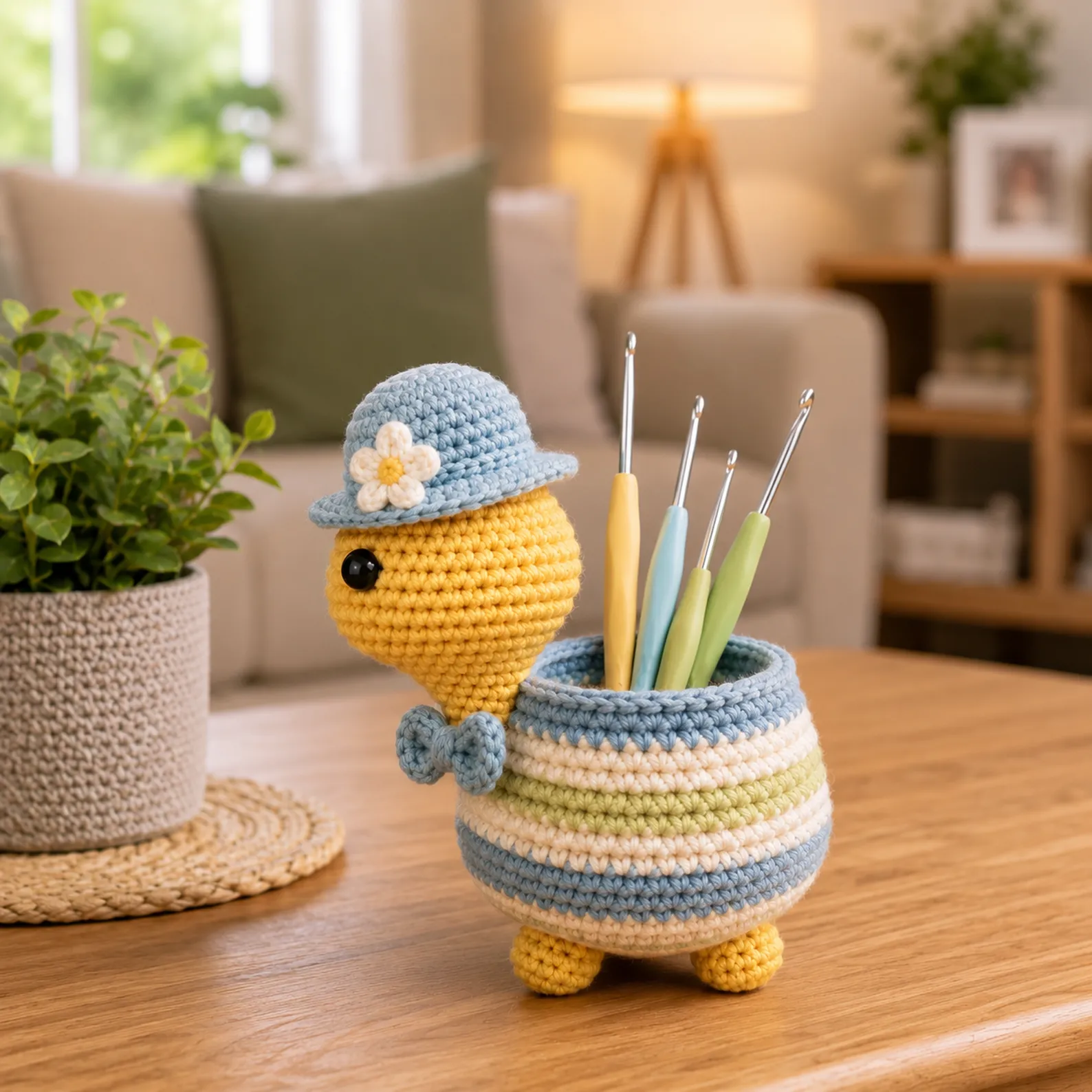 Crochet Turtle Hook Holder Pattern 2