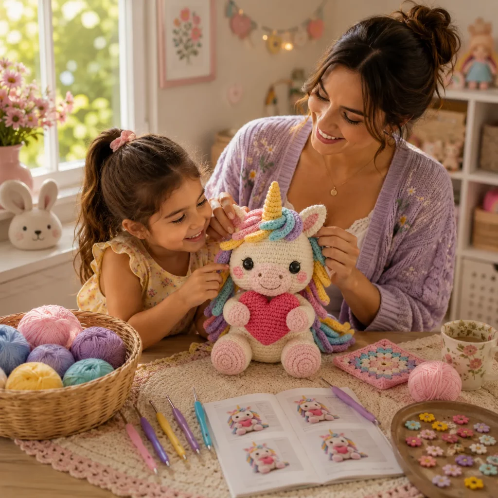 Unicorn Amigurumi Crochet Pattern (Free)- A Soft, Beginner-Friendly Plush That Hugs a Heart 1_result