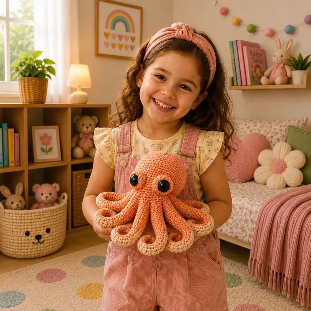 Adorable Octopus Amigurumi Crochet Pattern With Curly Tentacles and Big Shiny Eyes_result