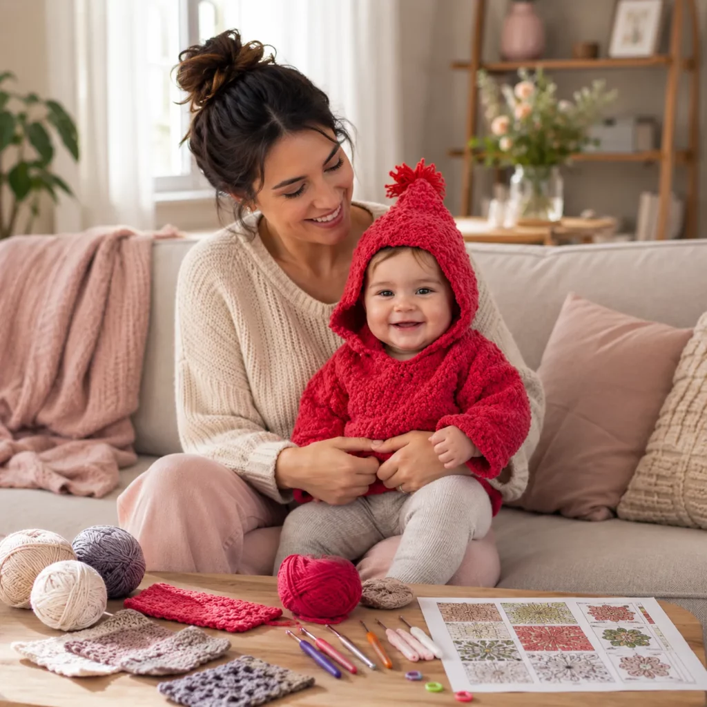 Cozy Baby Hooded Poncho Crochet Pattern – A Warm and Easy Crochet Pattern for Little Ones 1_result