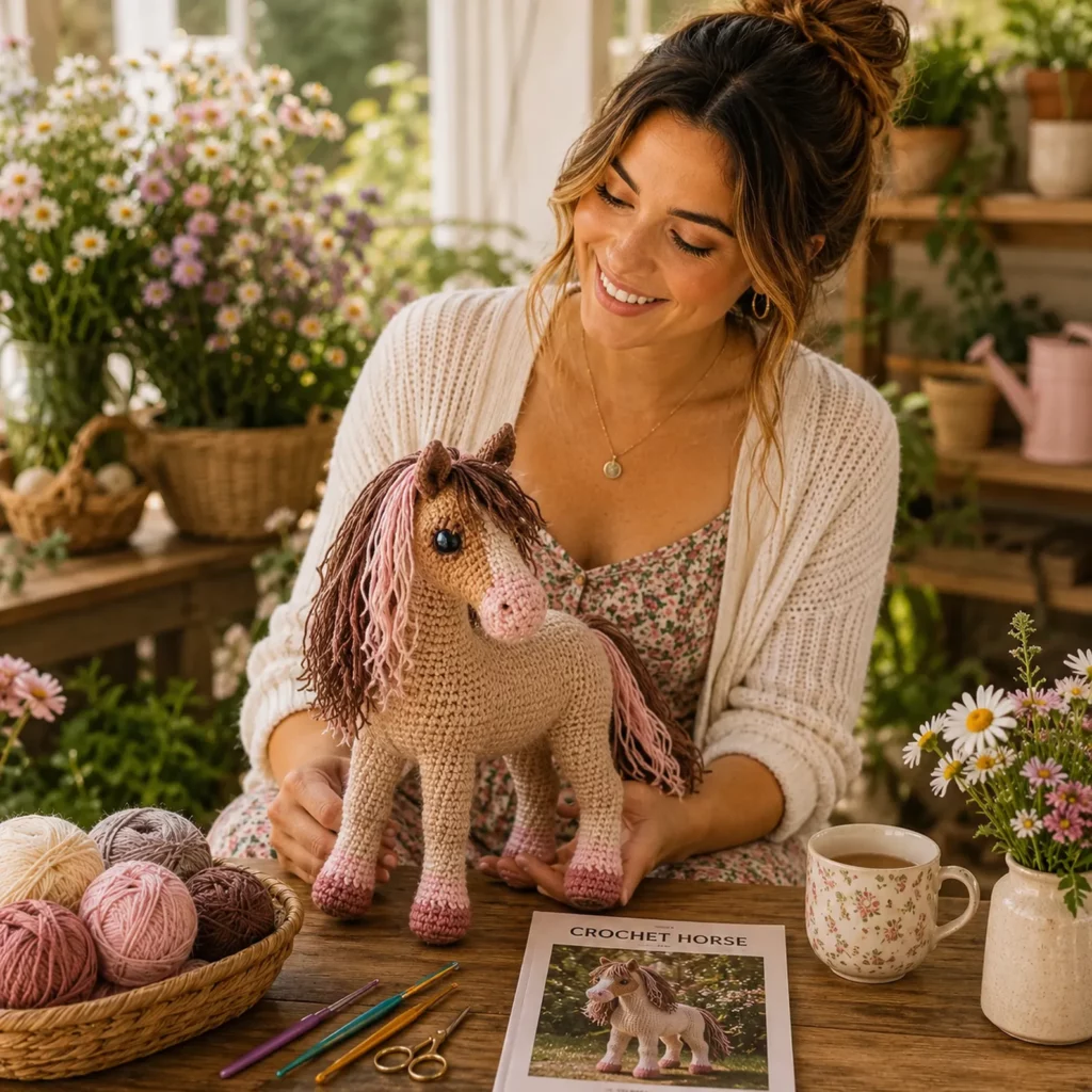 Crochet Horse Amigurumi Pattern (Free)- A Realistic Standing Pony With Long Mane, Fluffy Tail, and Cute Sock Hooves_result