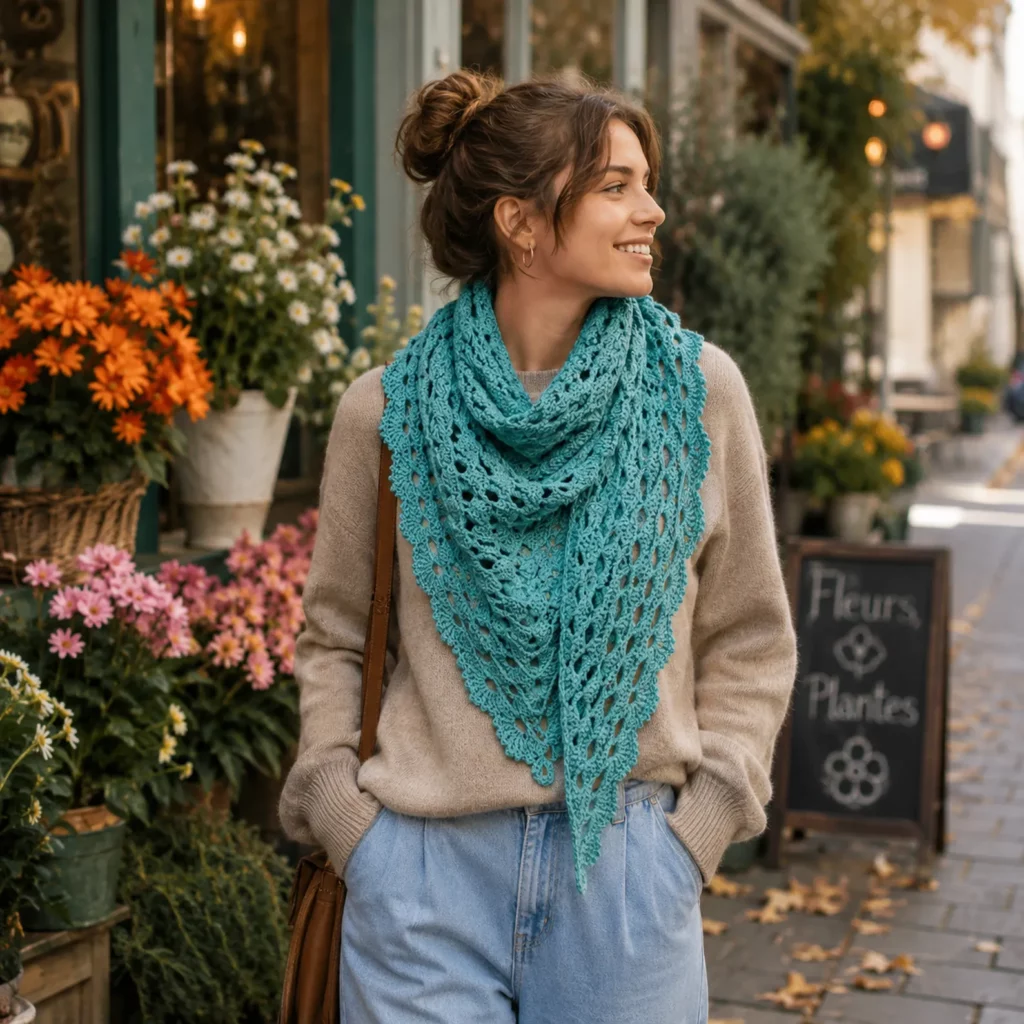 Elegant Lace Crochet Bandana Shawl Pattern – A Beautiful Crochet Pattern for Stylish Everyday Wear 2_result