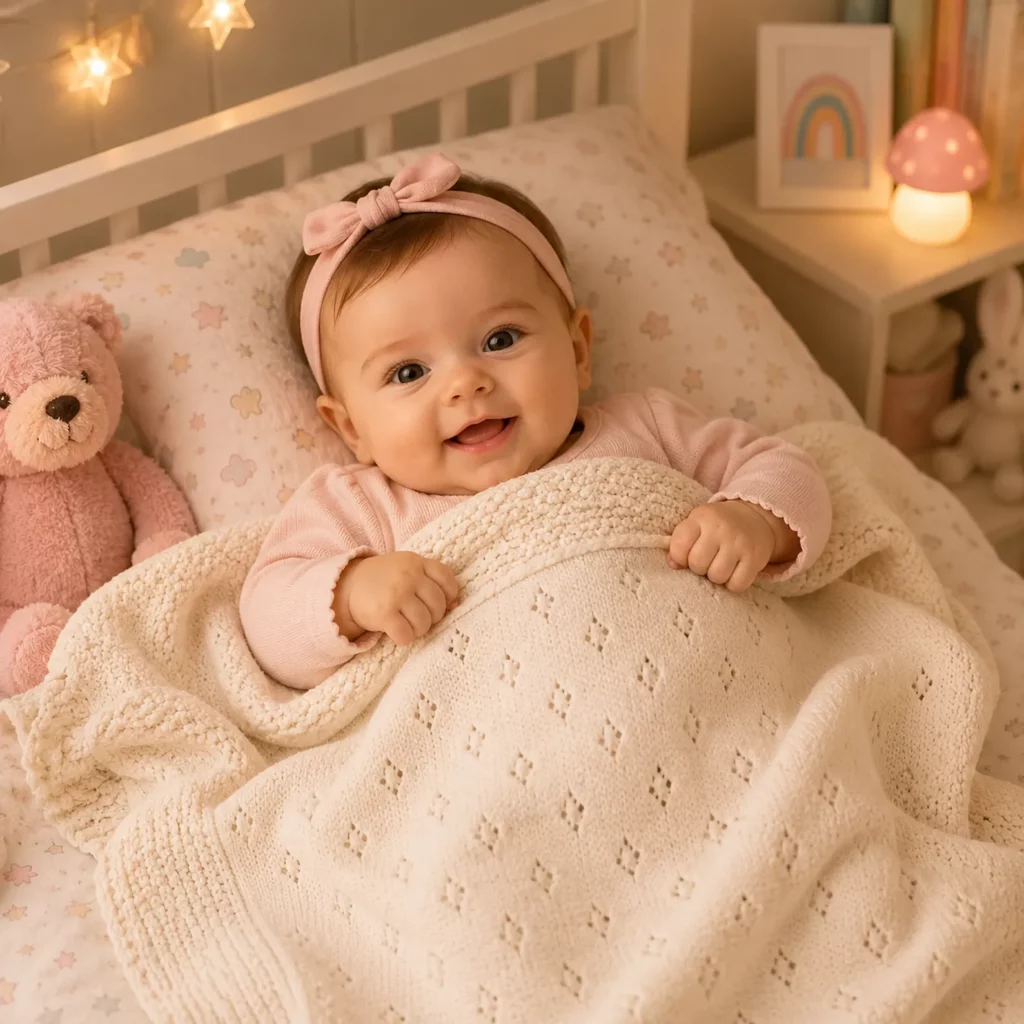 Heirloom Eyelet Baby Blanket Crochet Pattern (Free)- A Soft, Elegant Swaddle-Style Throw With Simple Diamond Lace 3_result