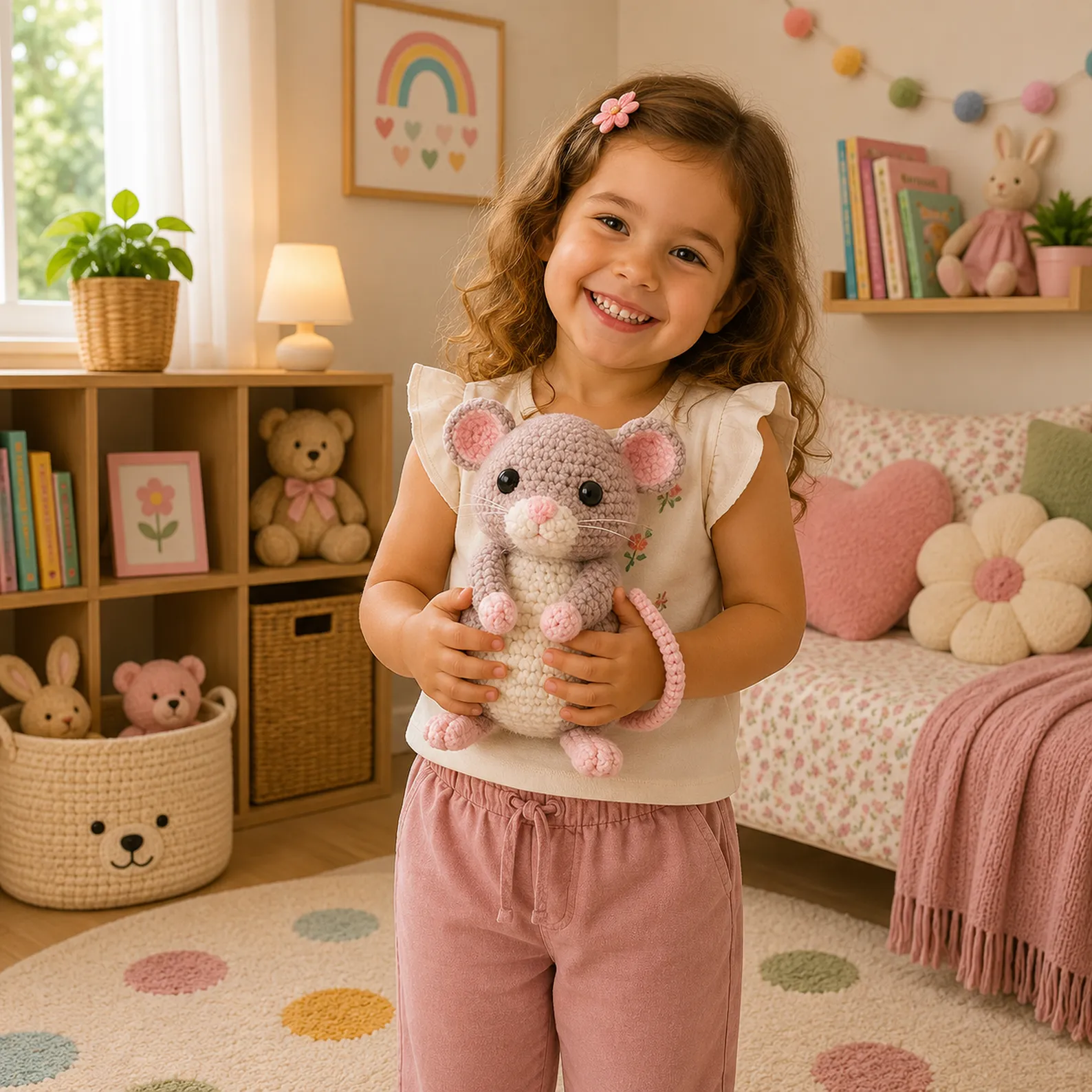 Crochet Mouse Amigurumi Crochet Pattern With Round Belly, Pink Paws, and Sweet Little Tail 1_result