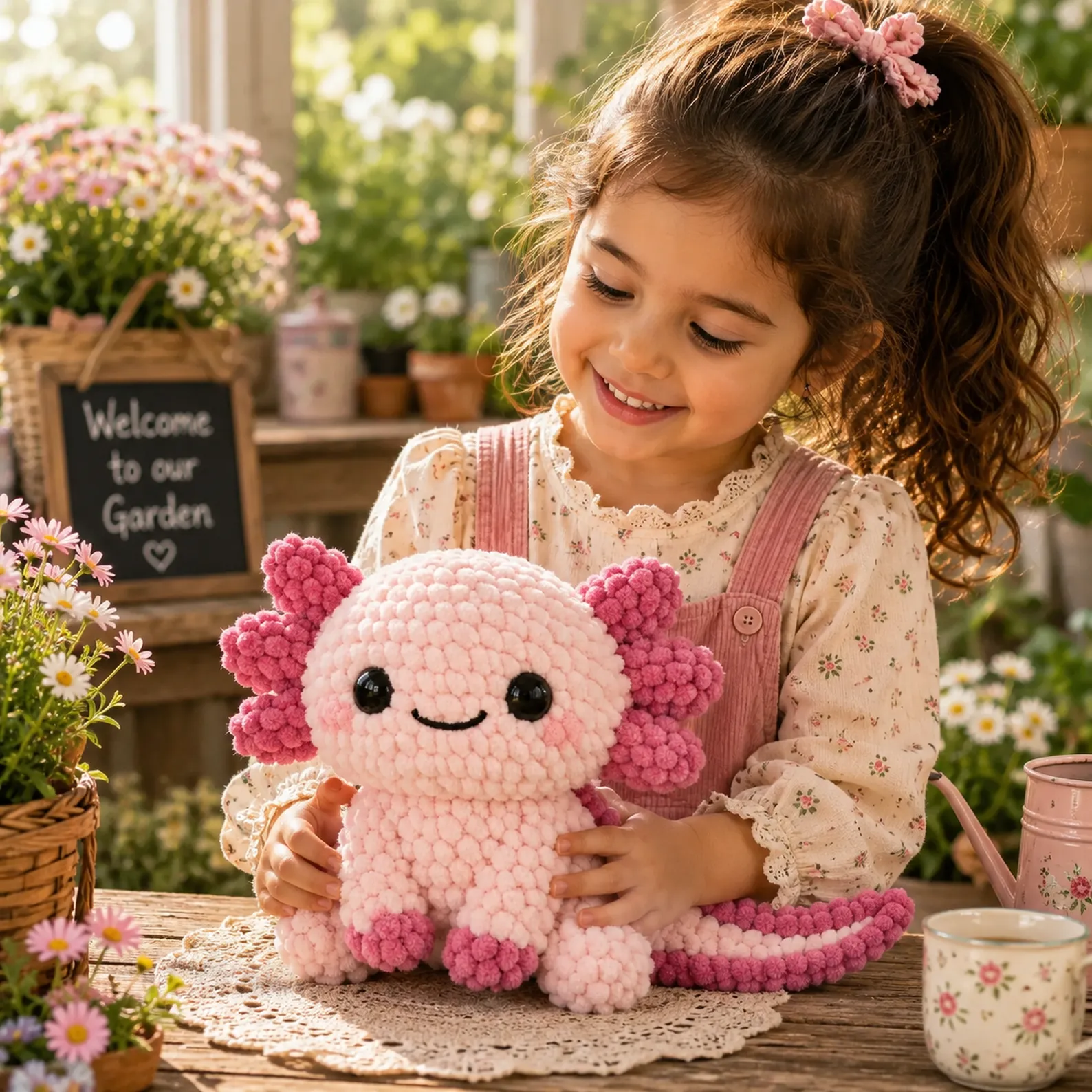 Crochet Axolotl Pattern (Free)- Super Soft Plush Amigurumi Axolotl With Fluffy Gills, Cute Smile, and Chunky Paws 2_result
