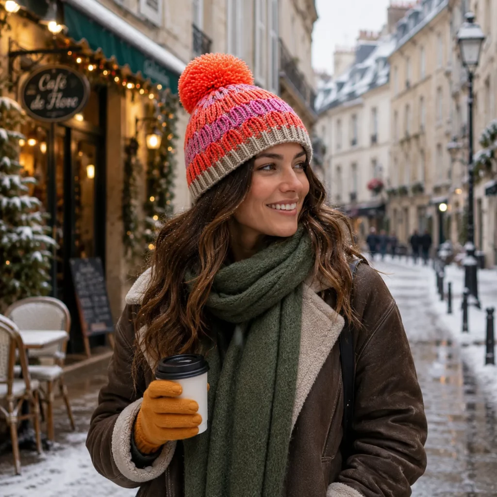 Tulip Stitch Pom-Pom Beanie Crochet Pattern (Free)- A Beautiful Floral Winter Hat for Beginners 1_result