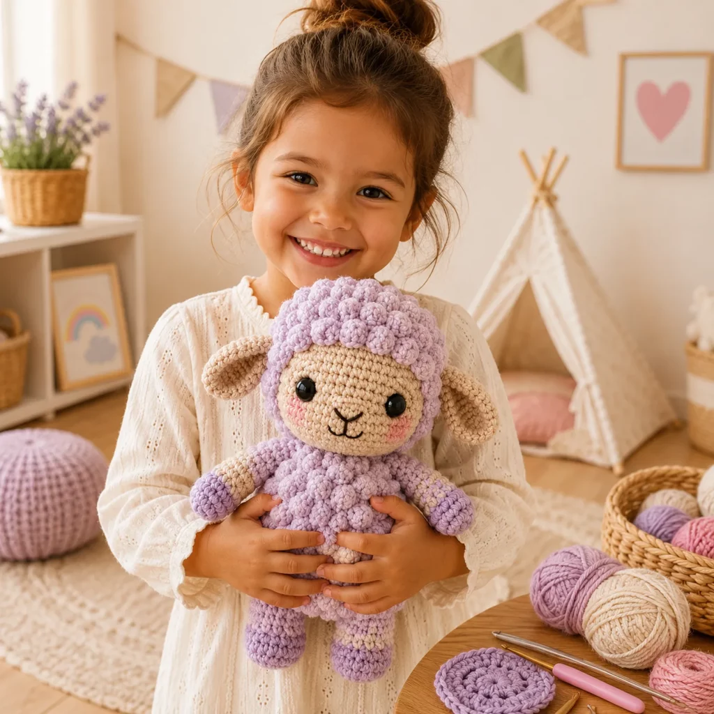 Fluffy Amigurumi Lamb Crochet Pattern (Free)- A Cute, Beginner-Friendly Plush With Bobble “Wool” 2_result