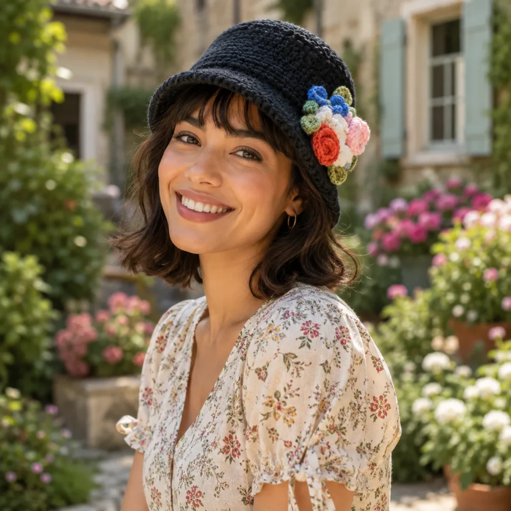Charming Floral Crochet Cloche Hat Pattern – A Vintage-Inspired Crochet Pattern with Elegant Handmade Flowers_result