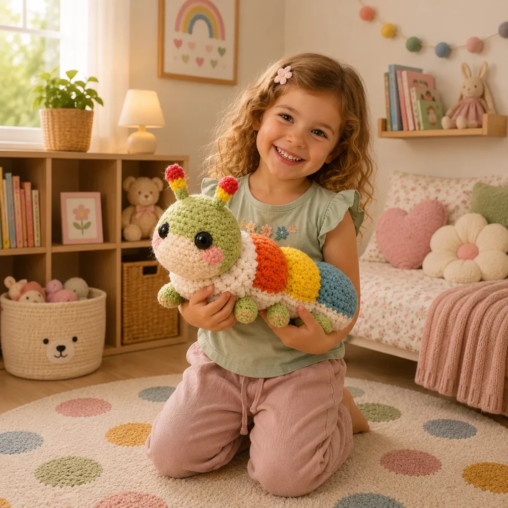 Crochet Caterpillar Amigurumi Crochet Pattern With Puffy Segments and Cute Antennae_result