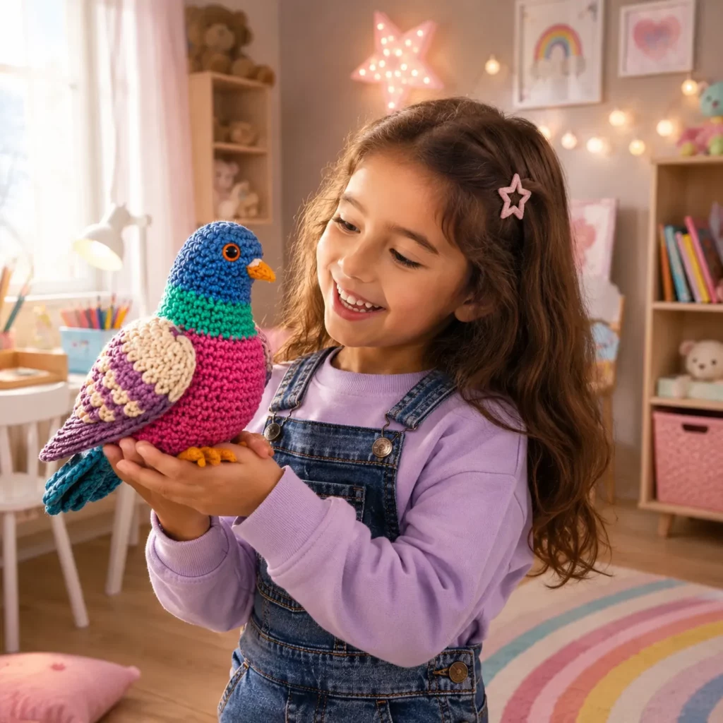 Realistic Amigurumi Pigeon Crochet Pattern (Free)- A Beginner-Friendly Plush Bird With Layered Wings 2_result