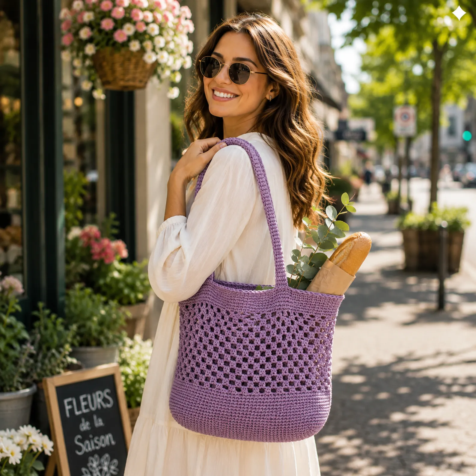 Mesh Market Tote Crochet Pattern (Free)- Easy Cotton Beach Bag With Diamond Net Stitch and Sturdy Straps_result