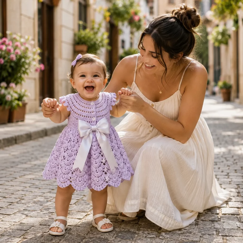 Elegant Baby Crochet Pattern for a Heirloom Lace Christening Dress 1_result