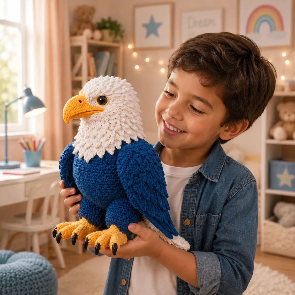 Bald Eagle Amigurumi Crochet Pattern (Free)- A Realistic Plush With Layered Feathers, Curved Beak, and Powerful Talons 3_result