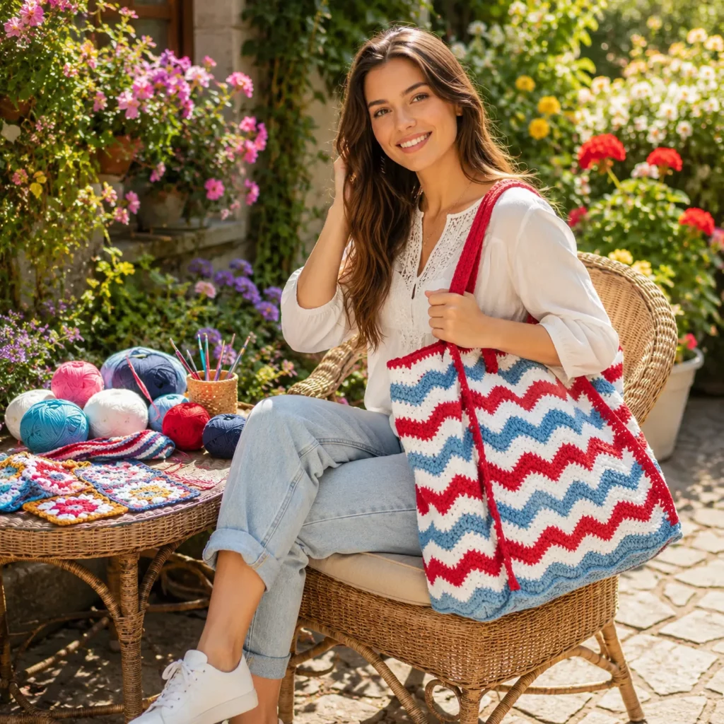 Colorful Chevron Crochet Beach Bag Pattern – A Stylish and Easy Tote for Summer Adventures 1_result