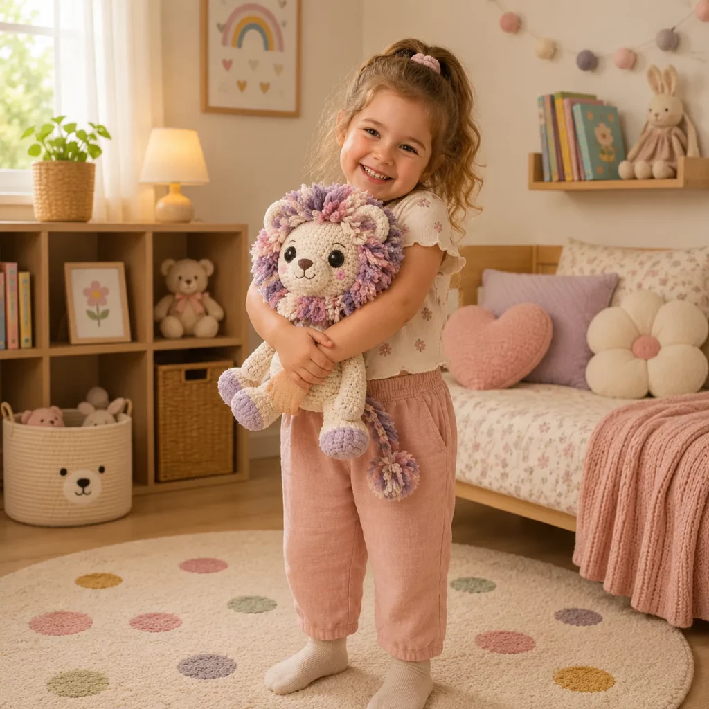 Crochet Lion Amigurumi Crochet Pattern With Fluffy Mane, Cute Face, and Cuddly Body_result