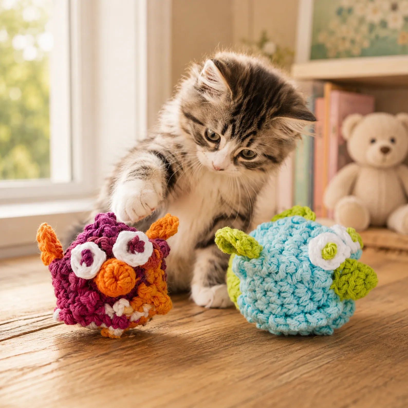 Colorful Crochet Cat Toys Pattern- Easy Handmade Toys Your Cat Will Love 2_result