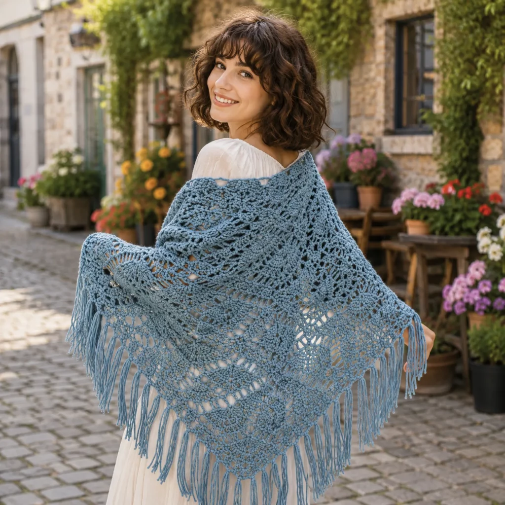 Elegant Fan Stitch Crochet Scarf Pattern – A Beautiful Free Crochet Pattern for Every Season_result