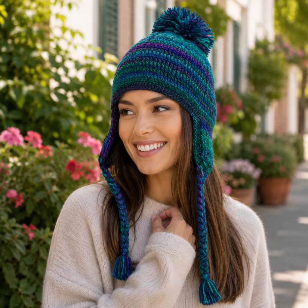 Cozy Striped Crochet Earflap Hat Pattern – A Warm and Stylish Winter Essential_result