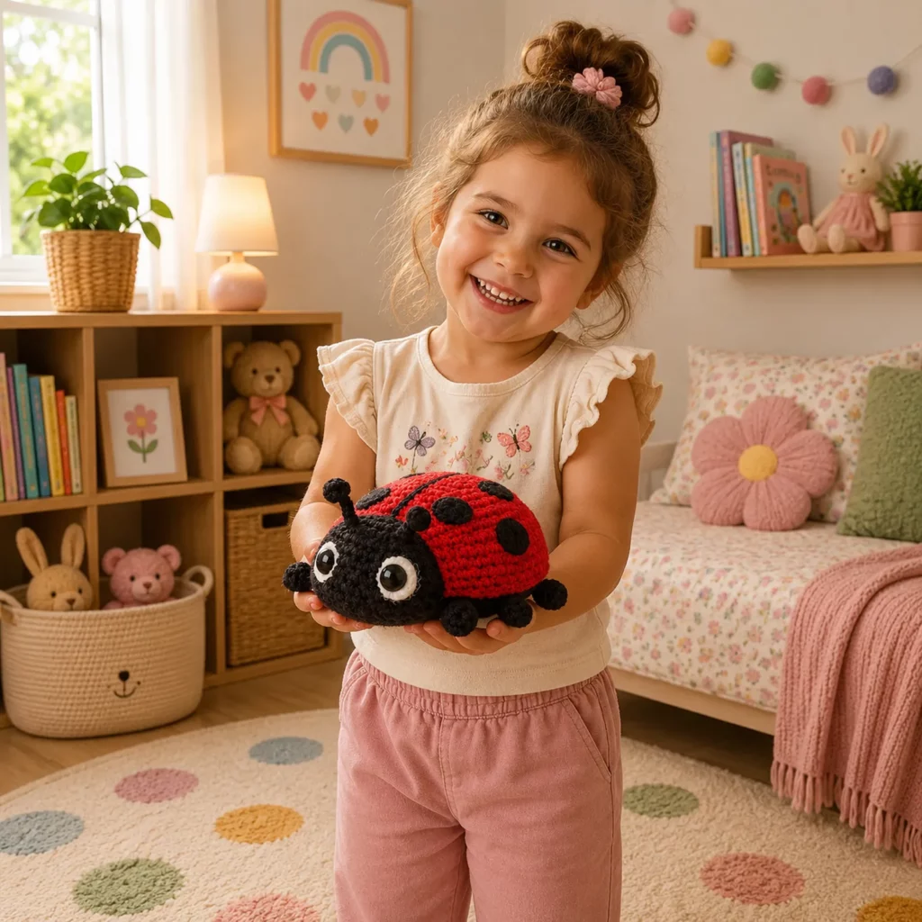 Crochet Ladybug Amigurumi Crochet Pattern With Big Eyes, Spotted Shell, and Cute Antennae_result