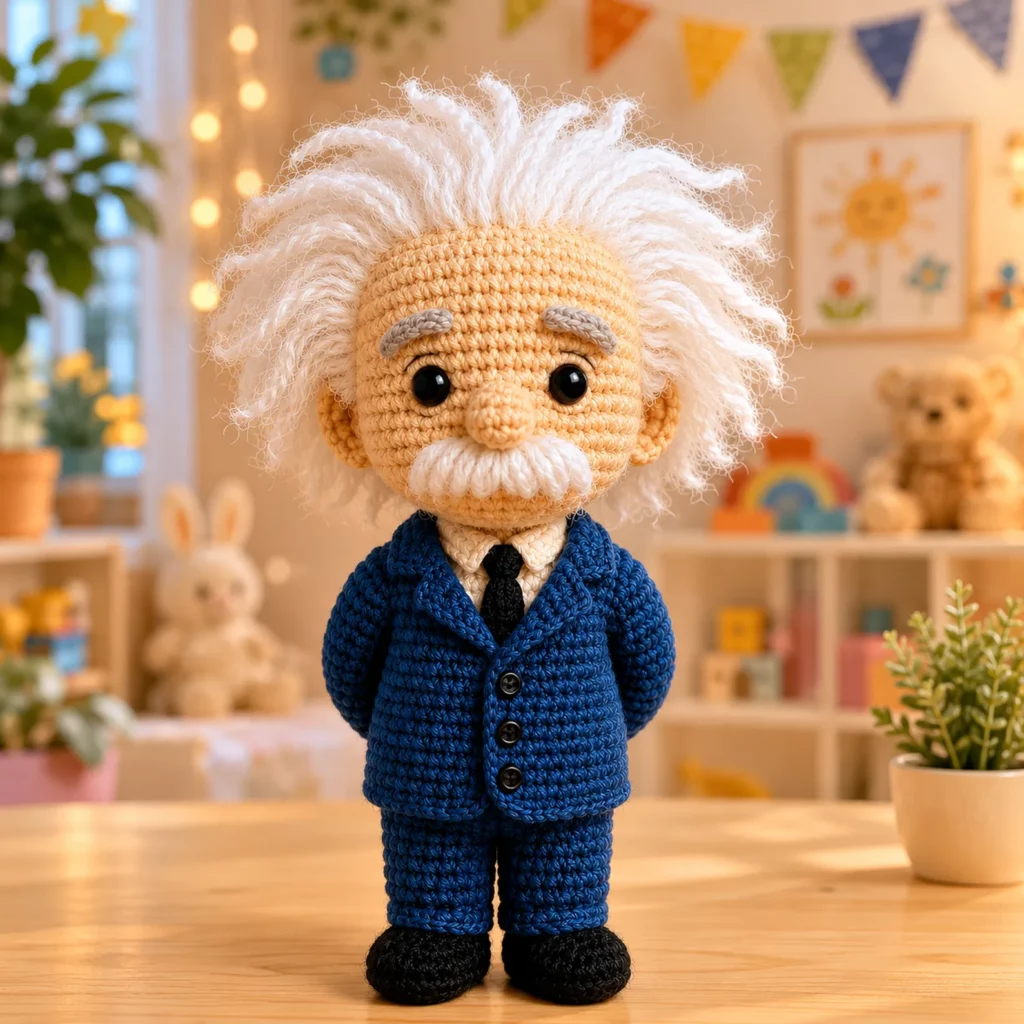Crochet Pattern for an Einstein Doll- Cute Scientist Amigurumi 1_result