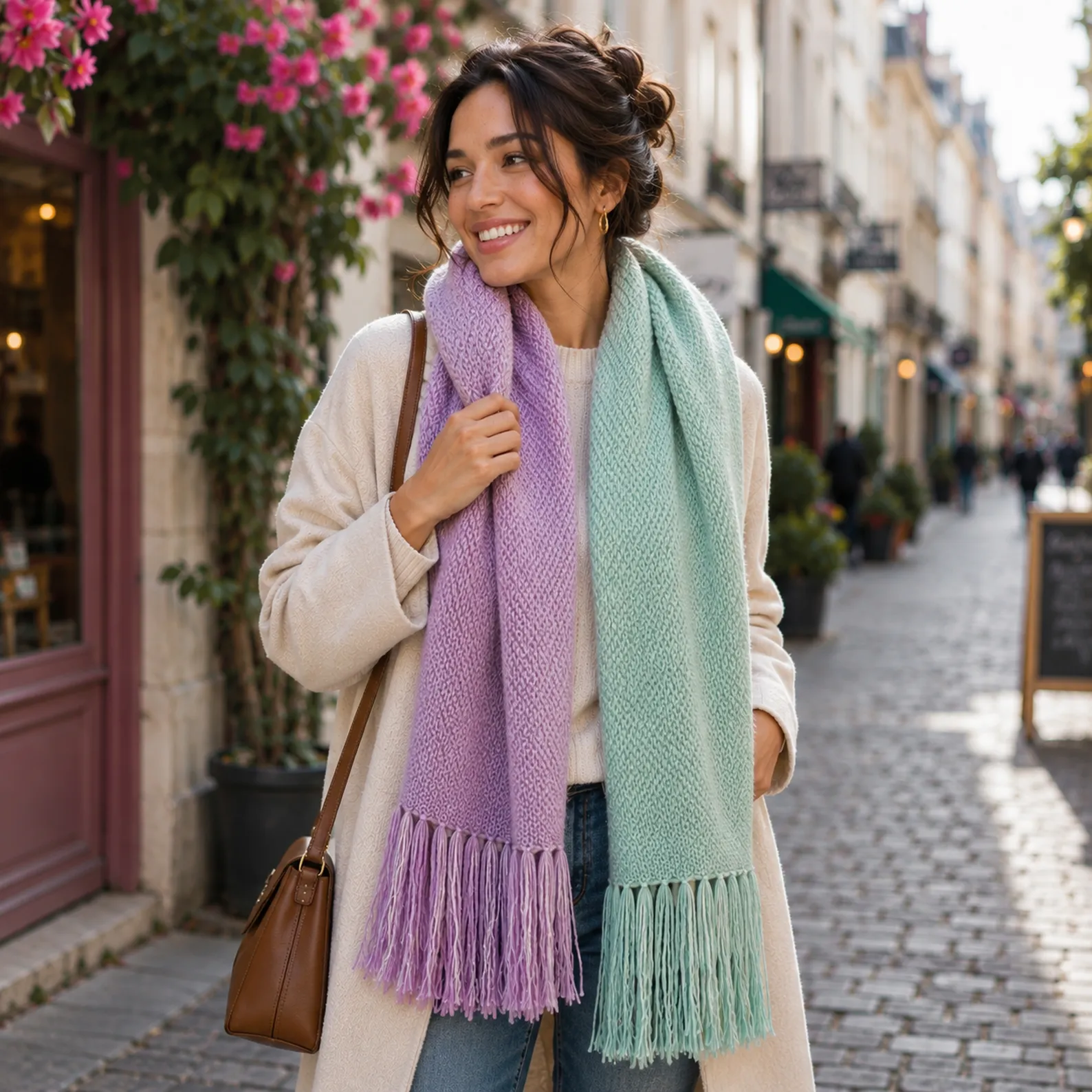 Beautiful Ombre Crochet Pattern for a Cozy Gradient Fringe Scarf