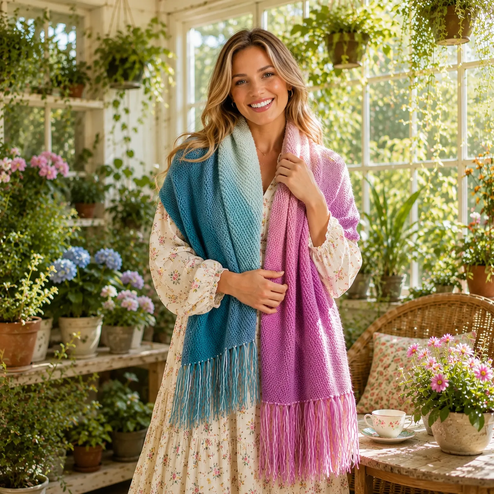 Beautiful Ombre Crochet Pattern for a Cozy Gradient Fringe Scarf 2_result