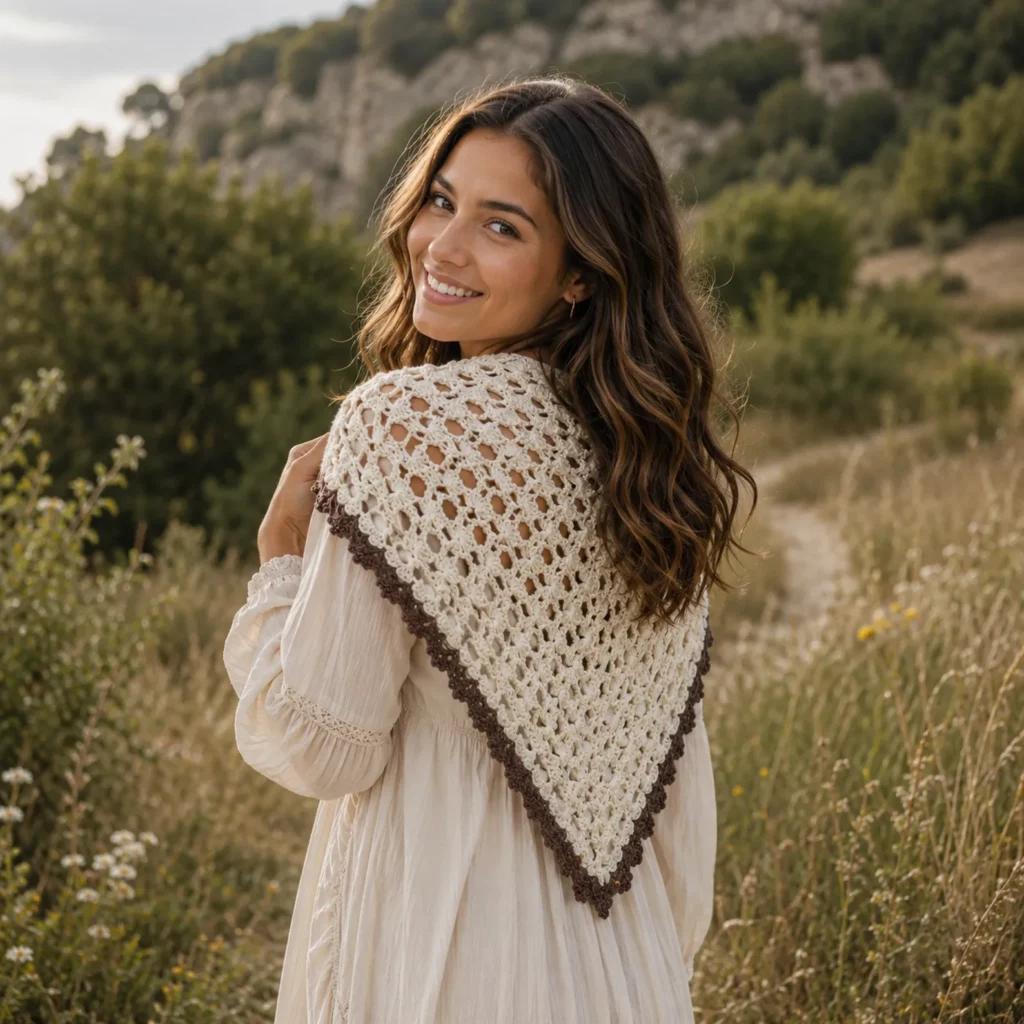 Easy Triangle Lace Shawl Crochet Pattern (Free)- A Lightweight and Elegant Wrap for Every Season_result