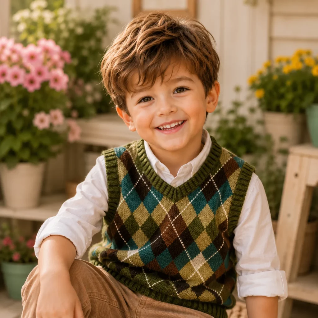 Classic Argyle Crochet Sweater Vest Pattern (Free)- A Timeless, Kid-Friendly V-Neck Vest With Easy Diamond Colorwork 3_result